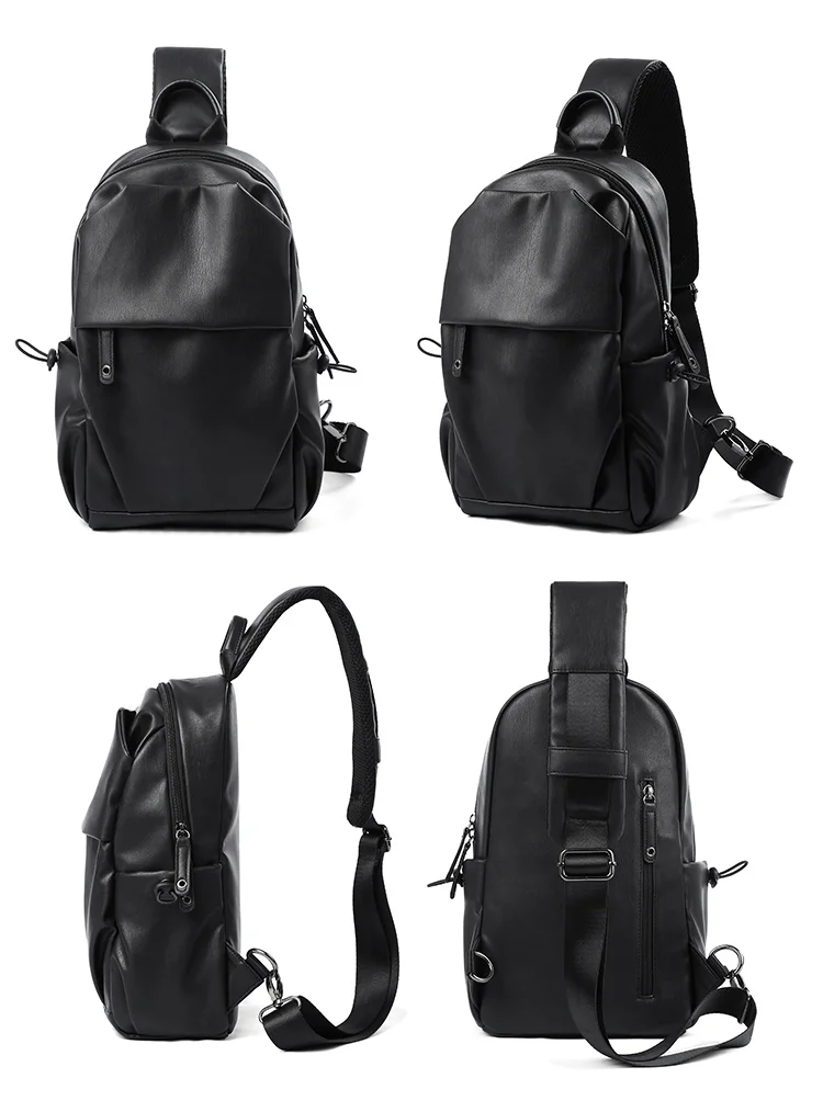 MOYYI Sling Bag for Men, Waterproof Nylon Chest Bag with Adjustable Strap, Anti theft Sport Travel Crossbody Bag