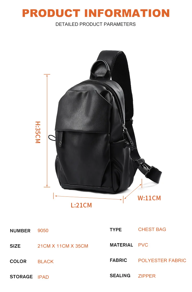 MOYYI Sling Bag for Men, Waterproof Nylon Chest Bag with Adjustable Strap, Anti theft Sport Travel Crossbody Bag