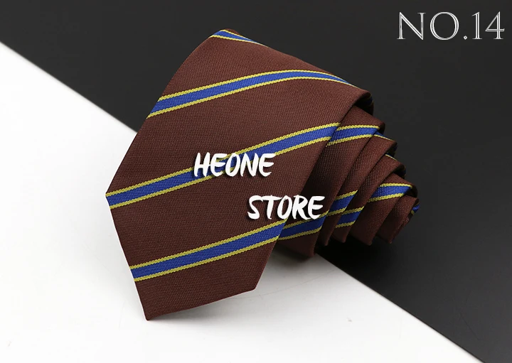 Fashion Men's Business Tie Classic 8CM Stripe Plaid Polyester Jacquard Necktie Red Blue Black High Quality Daily Wear Cravat