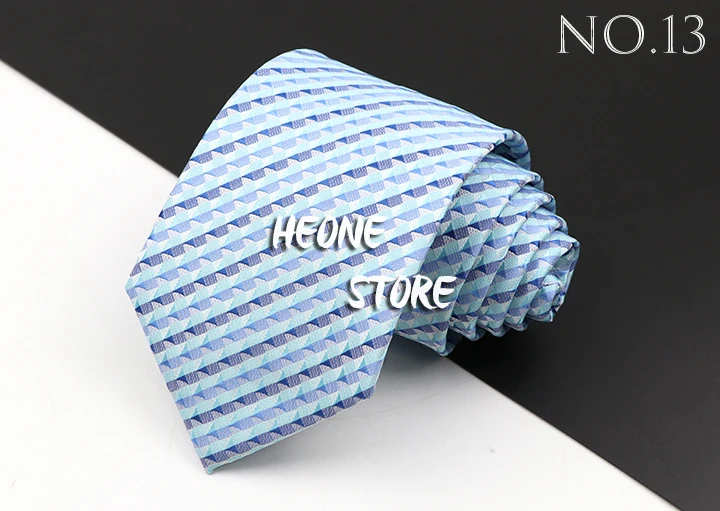 Fashion Men's Business Tie Classic 8CM Stripe Plaid Polyester Jacquard Necktie Red Blue Black High Quality Daily Wear Cravat