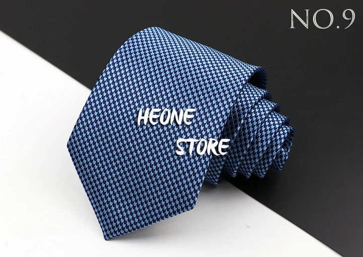 Fashion Men's Business Tie Classic 8CM Stripe Plaid Polyester Jacquard Necktie Red Blue Black High Quality Daily Wear Cravat