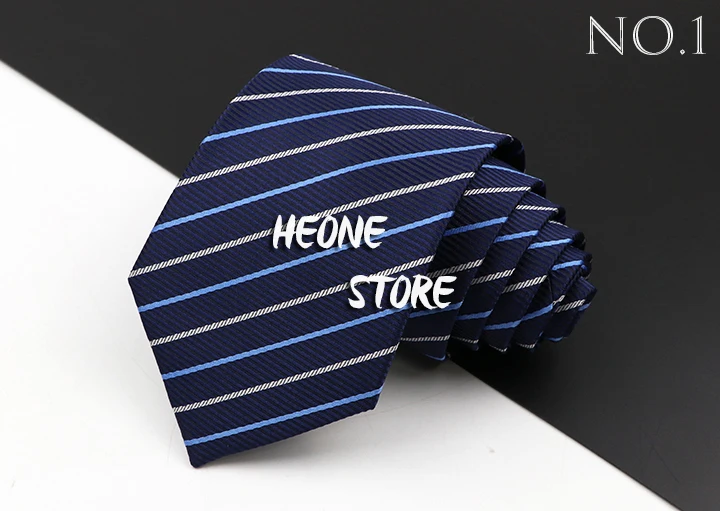 Fashion Men's Business Tie Classic 8CM Stripe Plaid Polyester Jacquard Necktie Red Blue Black High Quality Daily Wear Cravat