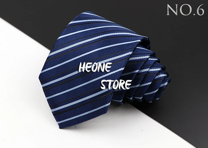 Fashion Men's Business Tie Classic 8CM Stripe Plaid Polyester Jacquard Necktie Red Blue Black High Quality Daily Wear Cravat