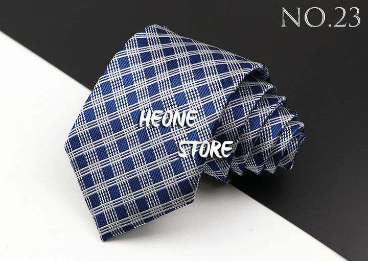 Fashion Men's Business Tie Classic 8CM Stripe Plaid Polyester Jacquard Necktie Red Blue Black High Quality Daily Wear Cravat