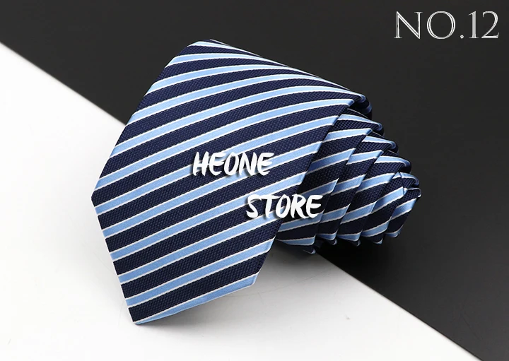 Fashion Men's Business Tie Classic 8CM Stripe Plaid Polyester Jacquard Necktie Red Blue Black High Quality Daily Wear Cravat