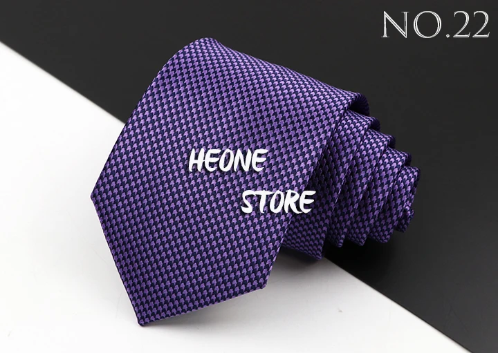Fashion Men's Business Tie Classic 8CM Stripe Plaid Polyester Jacquard Necktie Red Blue Black High Quality Daily Wear Cravat