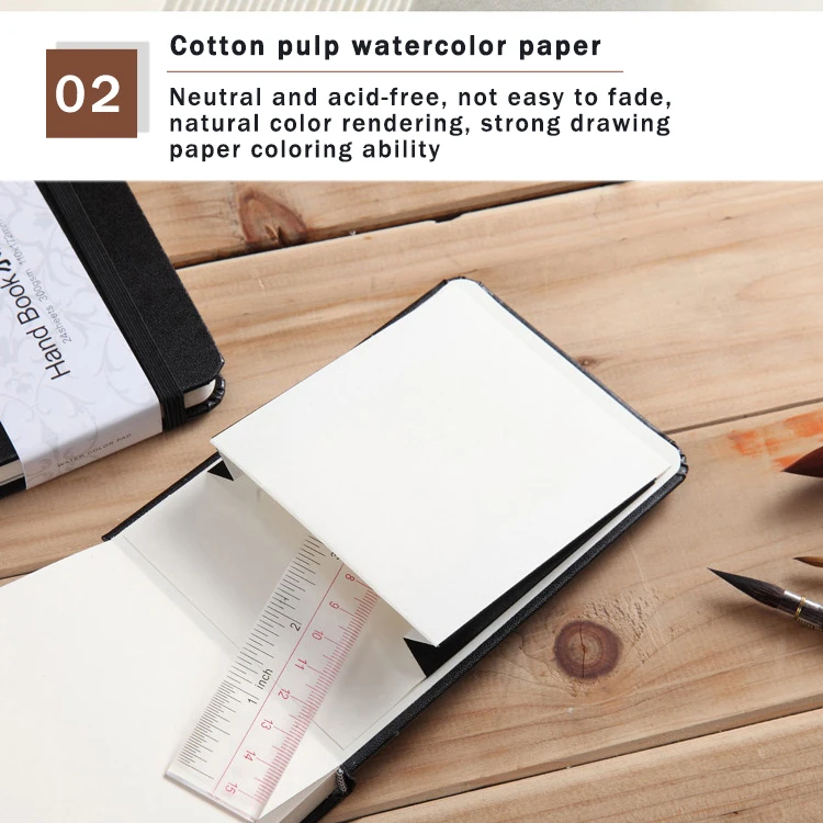 POTENTATE 300gsm 24 Sheets Watercolor Hand Account Book/Pad/Paper Sketch Notebook Water Color Handbook Art Drawing Book/Paper