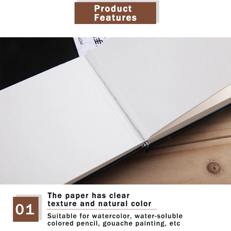 POTENTATE 300gsm 24 Sheets Watercolor Hand Account Book/Pad/Paper Sketch Notebook Water Color Handbook Art Drawing Book/Paper