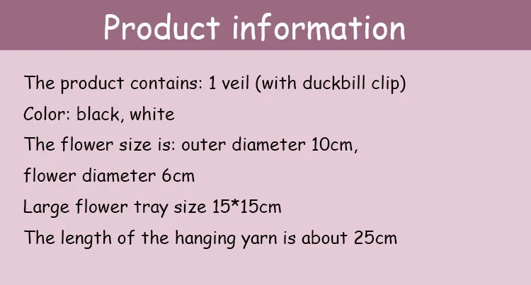 Japanese Lolita Hair Accessories Rose Hairpin Lace Veil Side Clip Lolita Veil