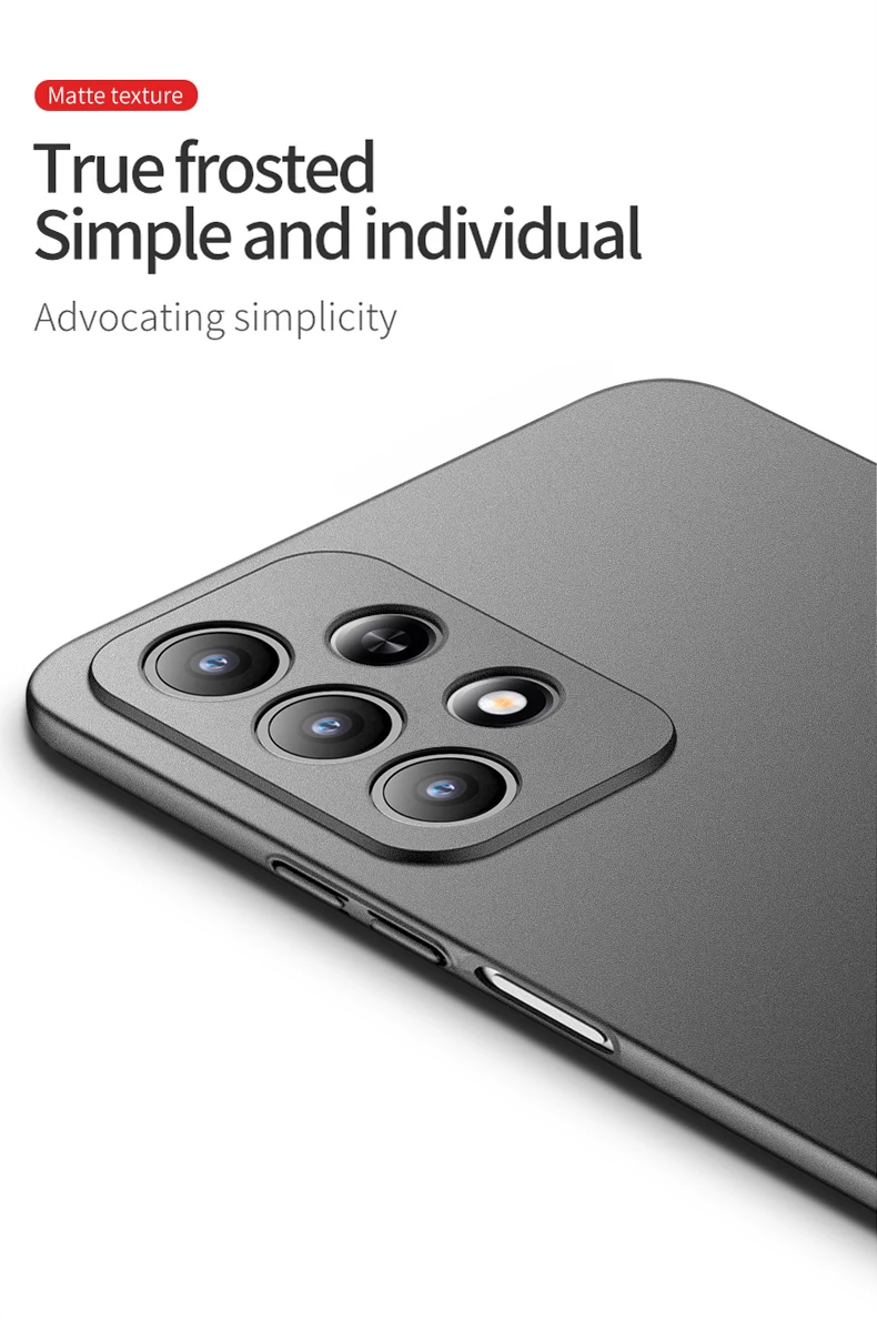 For SAMSUNG Galaxy A12 A32 A52 A52s A72 A13 A33 A53 A73 5G Hard Plastic Shockproof Case Covers Ultra Slim Frosted Cases