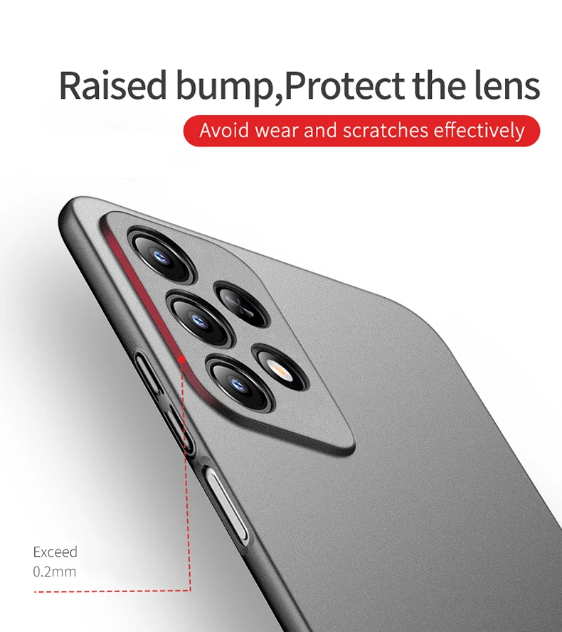 For SAMSUNG Galaxy A12 A32 A52 A52s A72 A13 A33 A53 A73 5G Hard Plastic Shockproof Case Covers Ultra Slim Frosted Cases