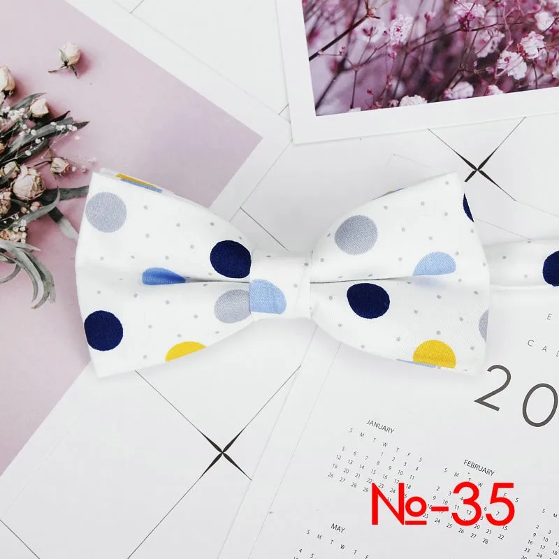 Mens Floral Bow Tie Flexible Bowtie Smooth Necktie Soft Cotton Butterfly Decorative Pattern Dot Flower Print Bow Ties