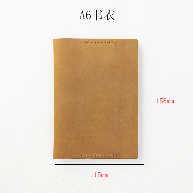 Fromthenon Genuine Leather Cover for Ho-Bo A5 A6 Notebook Cover Planner Vintage Retro Diary Stationery Office & School Supplies