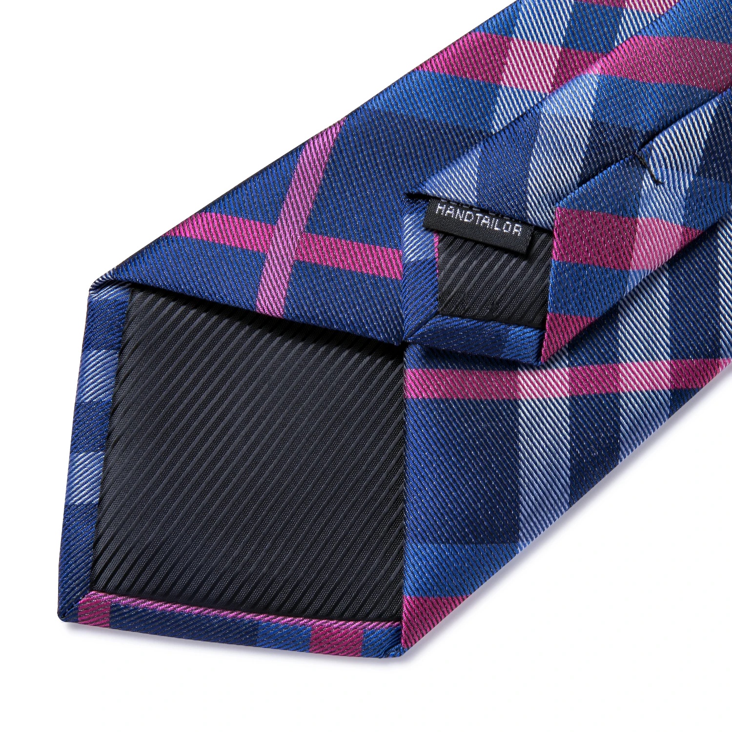 Plaid Men's Tie Set Yellow Purple Blue Necktie 8cm Business Wedding Tie Handkerchief Cufflinks Gift For Men