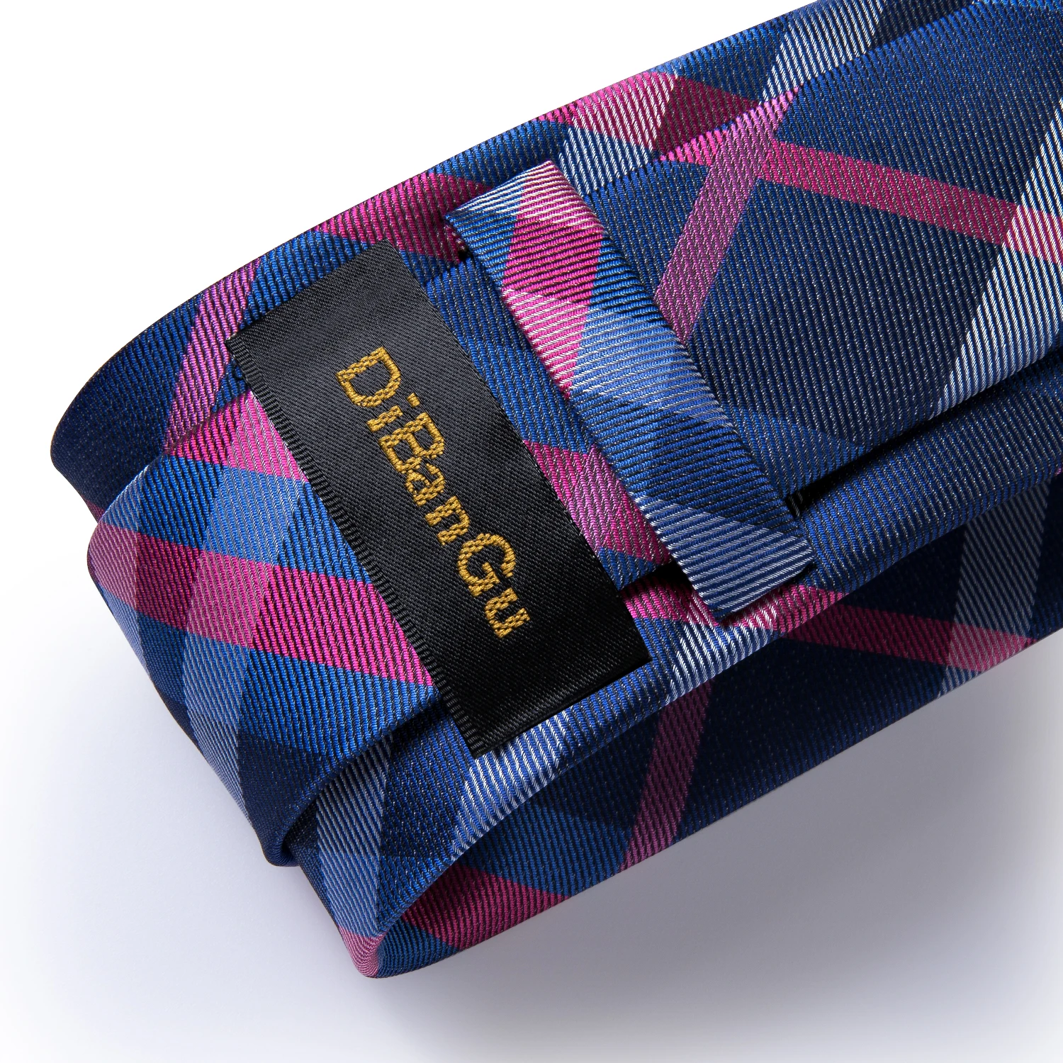 Plaid Men's Tie Set Yellow Purple Blue Necktie 8cm Business Wedding Tie Handkerchief Cufflinks Gift For Men