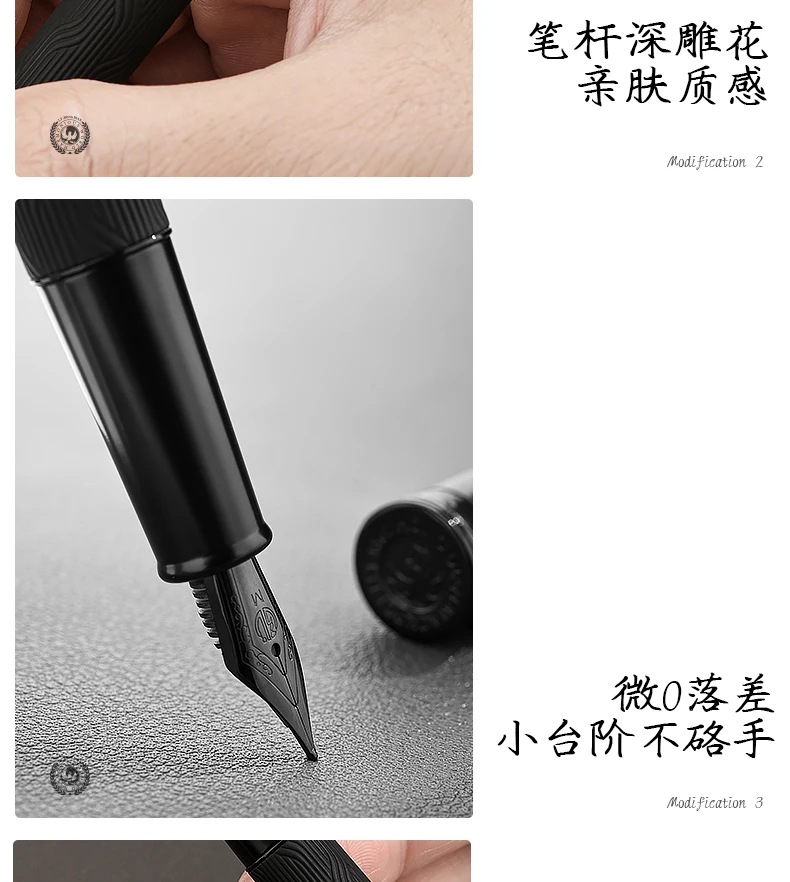 LT Hongdian Black Forest Pro 1861 Matte Fountain Pen Engravable Business Elite Gift Rollerball Calligraphy Set German Design