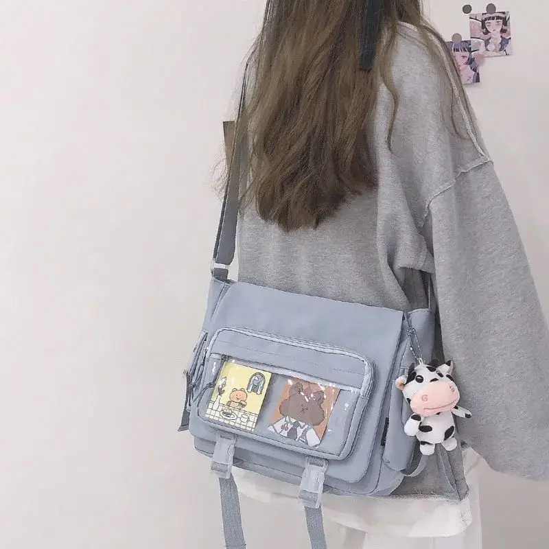 Women's Bag Messenger Korean Style Female Backpack College Large Capacity Versatile Shoulder Student School Postman Tote Bags