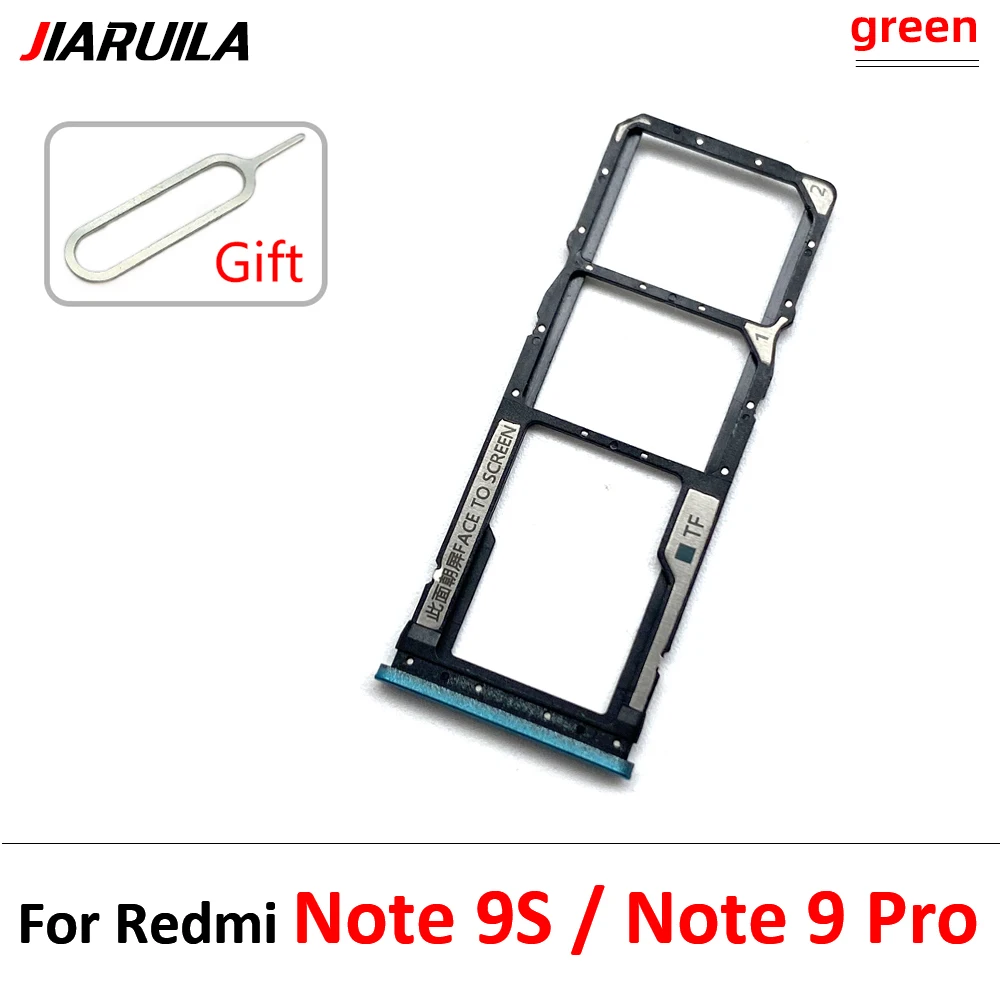 NEW SIM Card Tray Chip Slot Drawer Holder Adapter Accessories Repair Part For Xiaomi Redmi Note 9S Note 9 7 Pro + Pin