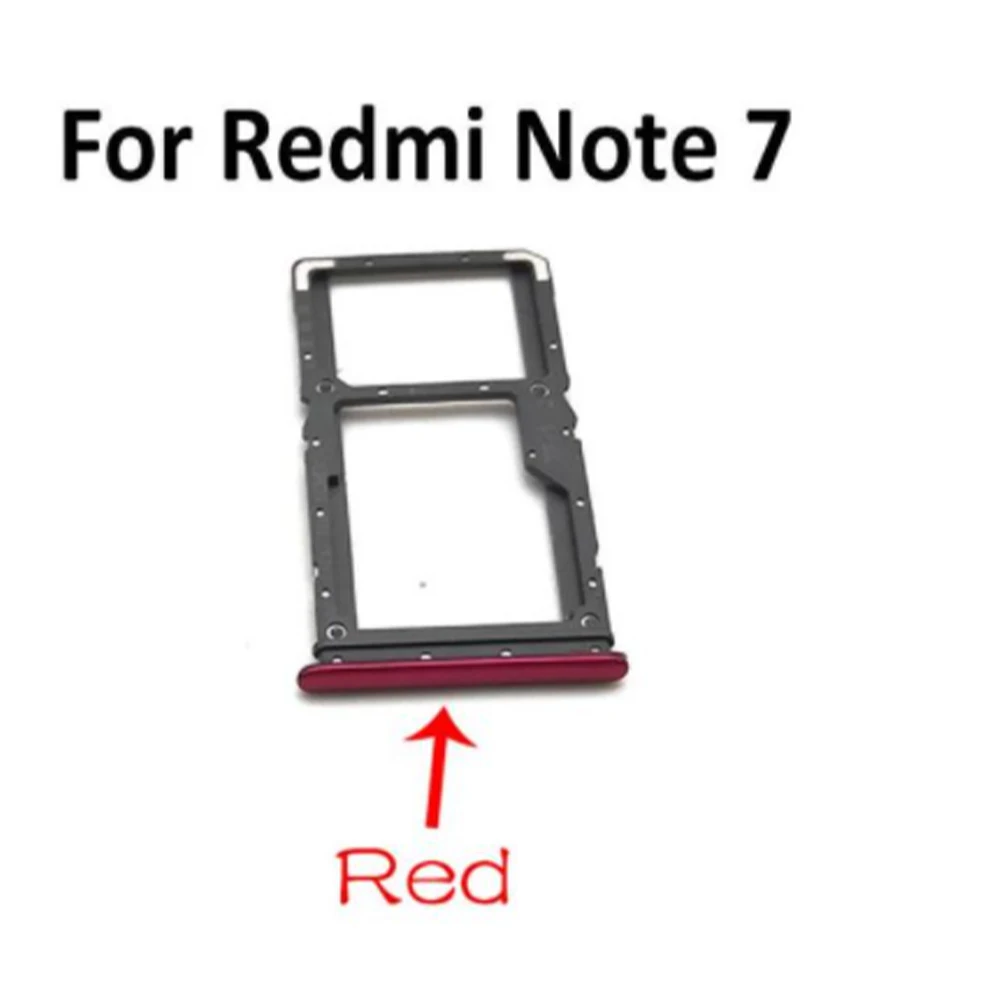NEW SIM Card Tray Chip Slot Drawer Holder Adapter Accessories Repair Part For Xiaomi Redmi Note 9S Note 9 7 Pro + Pin