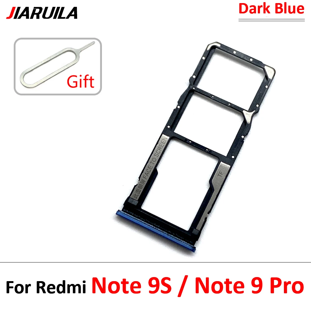 NEW SIM Card Tray Chip Slot Drawer Holder Adapter Accessories Repair Part For Xiaomi Redmi Note 9S Note 9 7 Pro + Pin