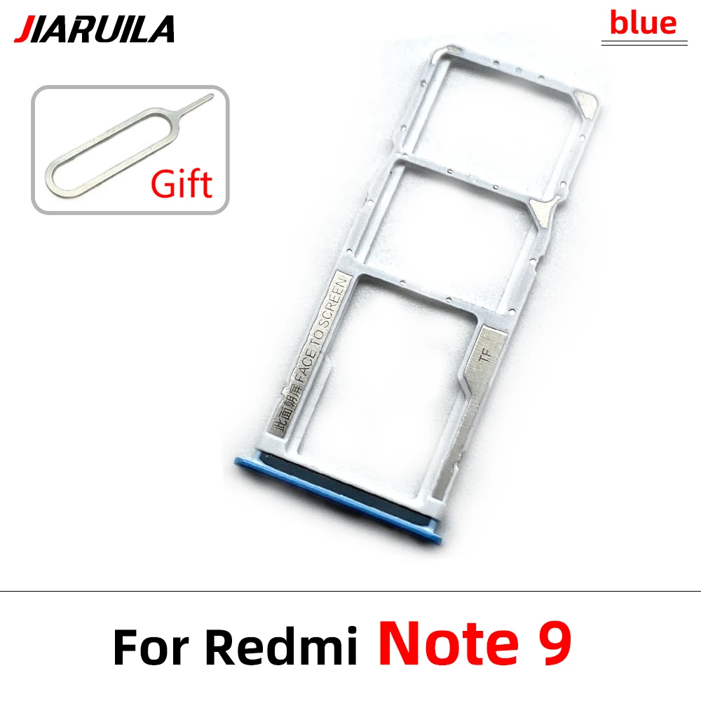 NEW SIM Card Tray Chip Slot Drawer Holder Adapter Accessories Repair Part For Xiaomi Redmi Note 9S Note 9 7 Pro + Pin