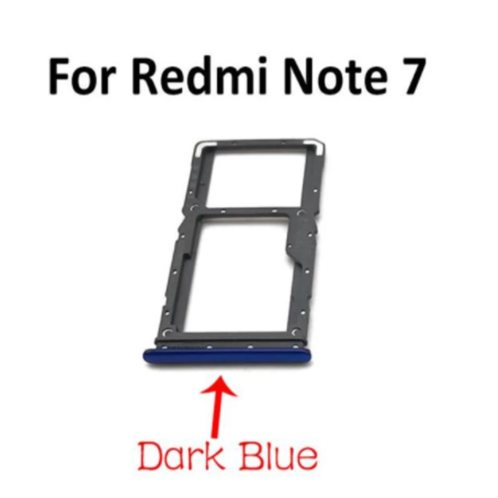 NEW SIM Card Tray Chip Slot Drawer Holder Adapter Accessories Repair Part For Xiaomi Redmi Note 9S Note 9 7 Pro + Pin