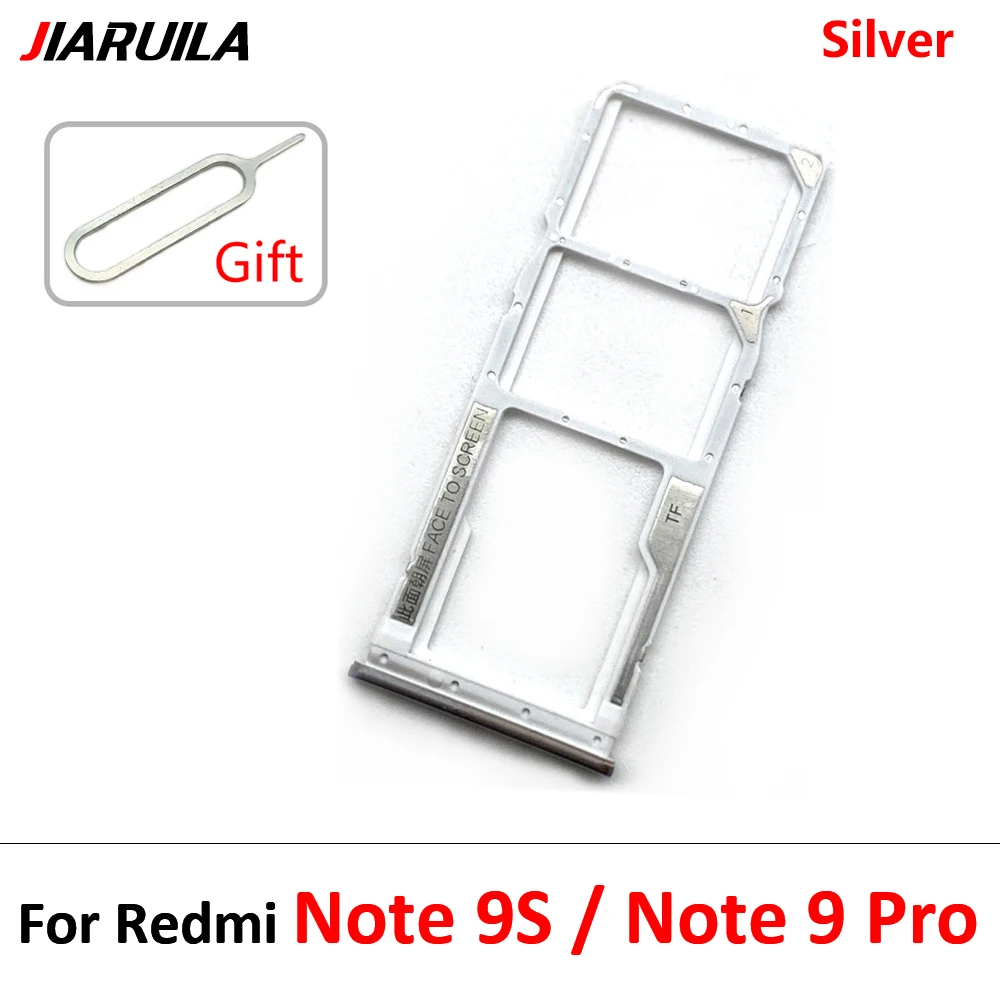 NEW SIM Card Tray Chip Slot Drawer Holder Adapter Accessories Repair Part For Xiaomi Redmi Note 9S Note 9 7 Pro + Pin