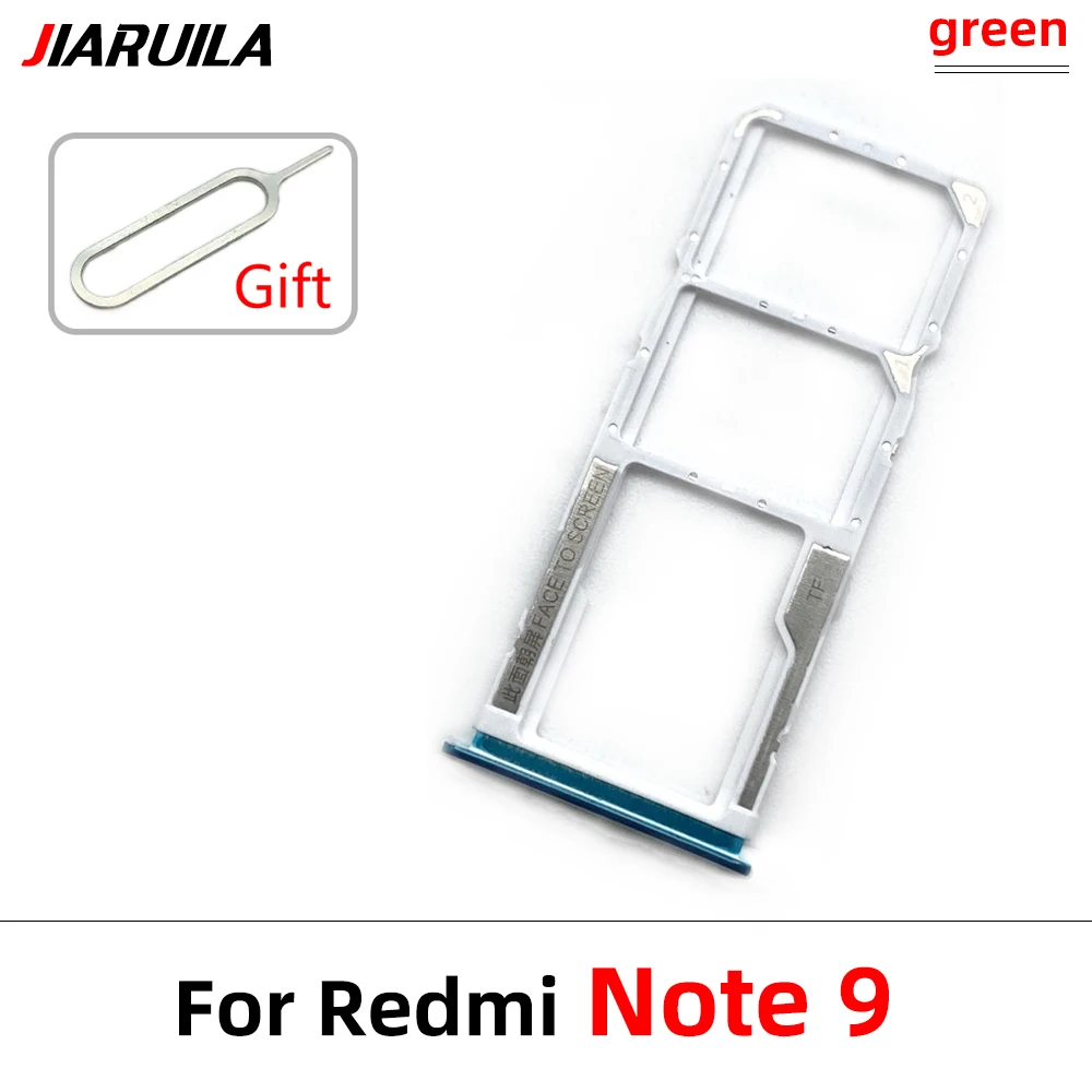 NEW SIM Card Tray Chip Slot Drawer Holder Adapter Accessories Repair Part For Xiaomi Redmi Note 9S Note 9 7 Pro + Pin