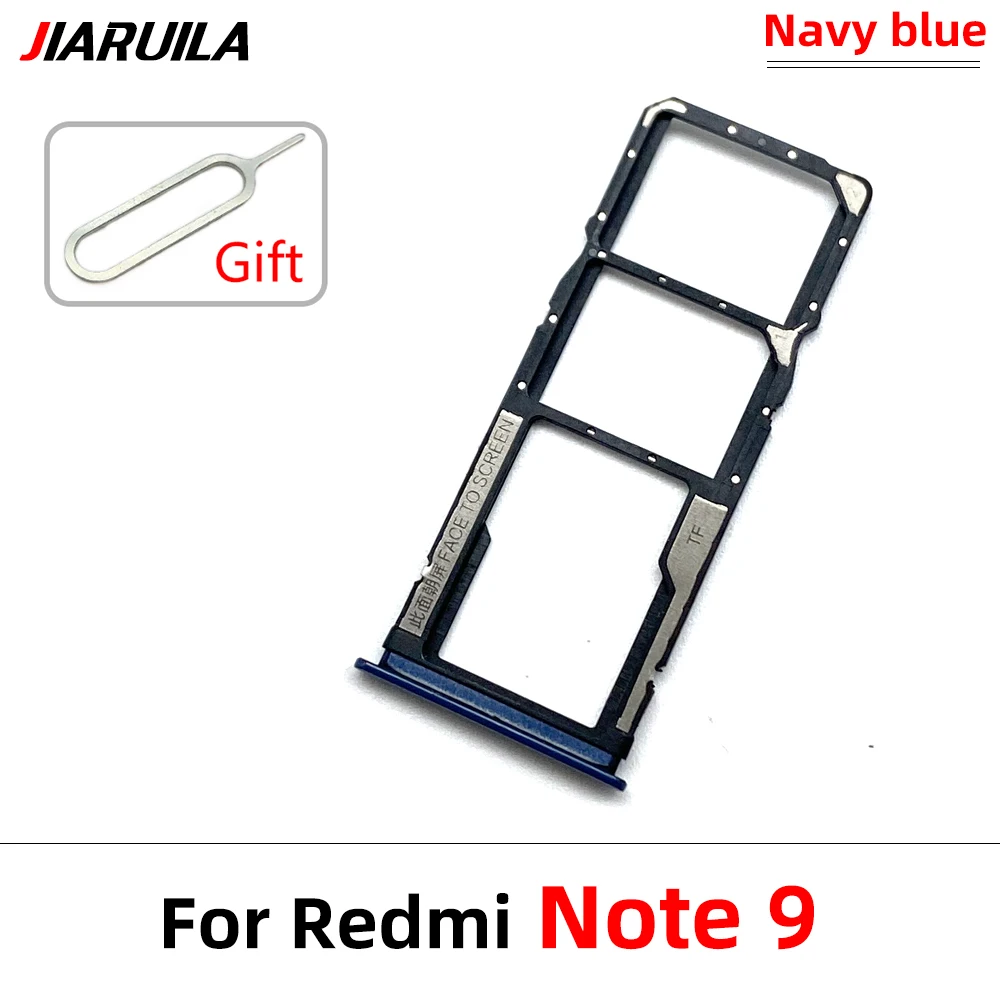 NEW SIM Card Tray Chip Slot Drawer Holder Adapter Accessories Repair Part For Xiaomi Redmi Note 9S Note 9 7 Pro + Pin