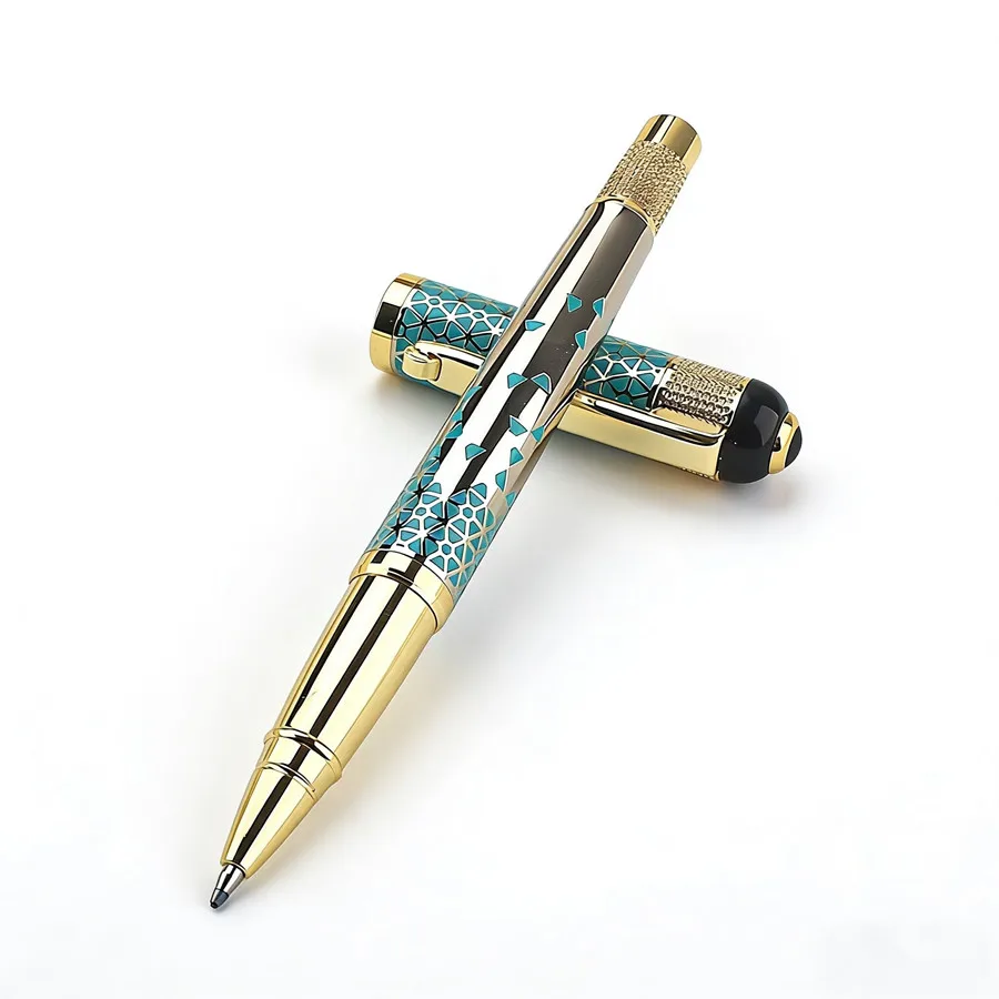 Luxury Quality Pen Metal Classical Student Ballpoint Pen Men Signature INK PENS Stationery Office Supplies Pencil Bag Choose
