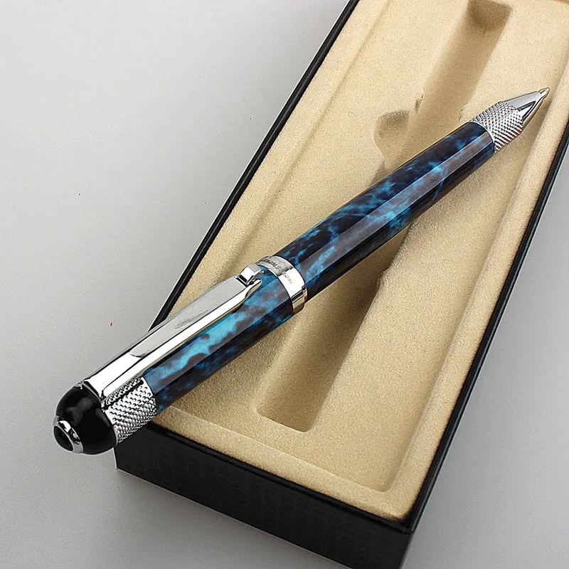 Luxury Quality Pen Metal Classical Student Ballpoint Pen Men Signature INK PENS Stationery Office Supplies Pencil Bag Choose