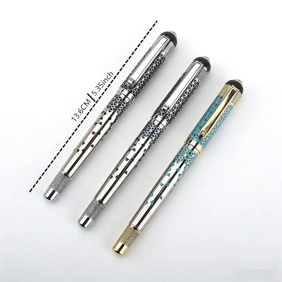 Luxury Quality Pen Metal Classical Student Ballpoint Pen Men Signature INK PENS Stationery Office Supplies Pencil Bag Choose