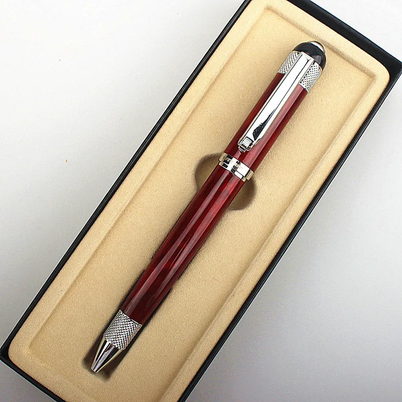 Luxury Quality Pen Metal Classical Student Ballpoint Pen Men Signature INK PENS Stationery Office Supplies Pencil Bag Choose