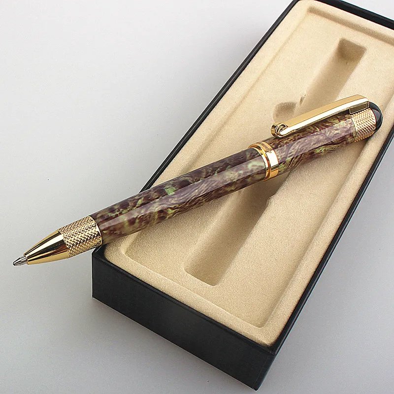 Luxury Quality Pen Metal Classical Student Ballpoint Pen Men Signature INK PENS Stationery Office Supplies Pencil Bag Choose