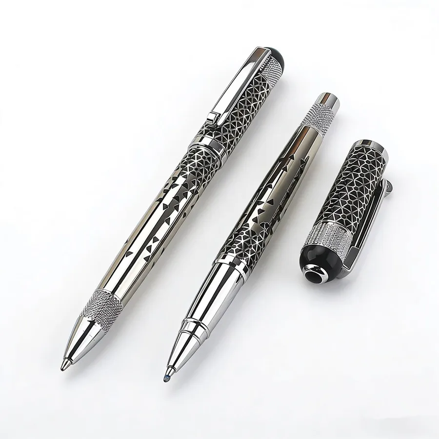 Luxury Quality Pen Metal Classical Student Ballpoint Pen Men Signature INK PENS Stationery Office Supplies Pencil Bag Choose