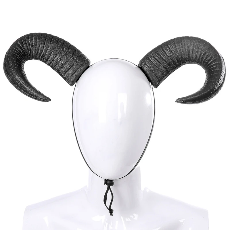 Ox Horn Headwear Dancing Party Hairband Non Slip Headpiece Photo Props Fancy Dress Halloween Cosplay Accessories