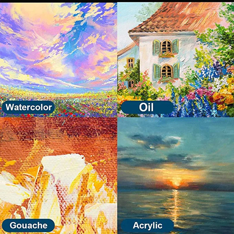 10Pcs Paint Brushes Set Nylon Hair Brush for Acrylic Painting Oil Watercolor Paint DIY Kid Student Artistic Brush Art Supplies