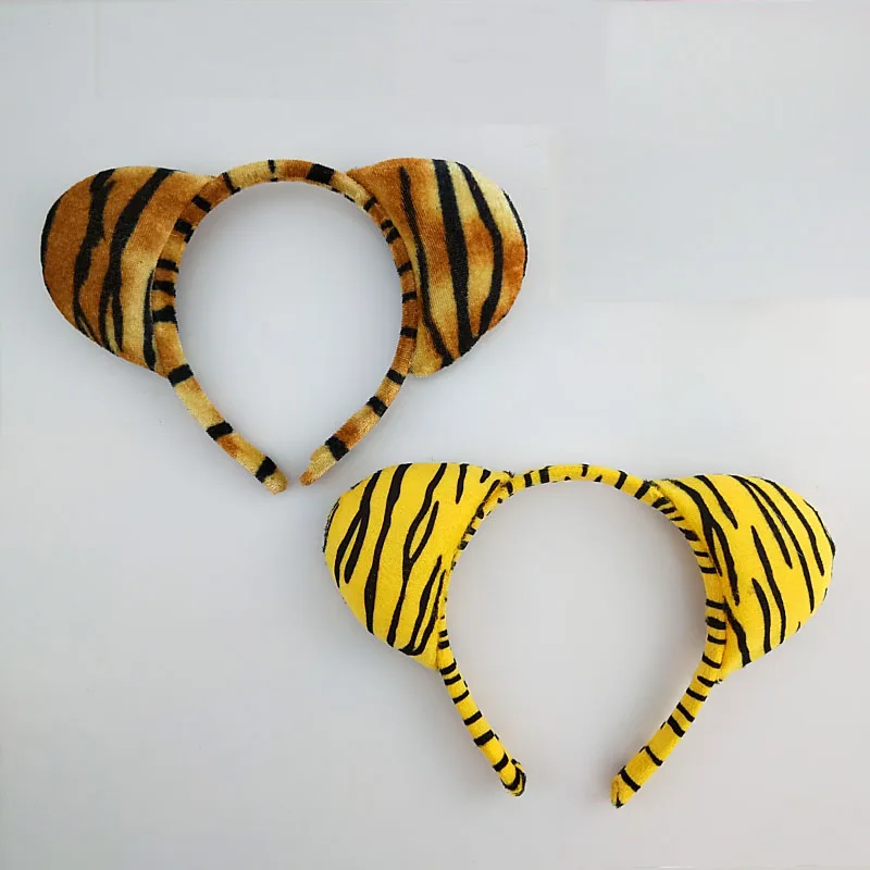 Boy Children Girl Animal Tiger Props Birthday Party Headband Tail Tie Skirt Headwear Halloween Costume Cosplay