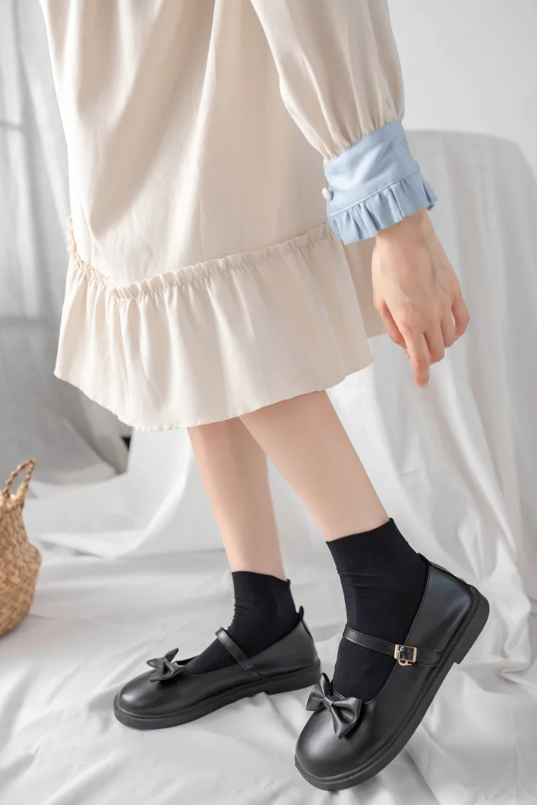 Women Socks Spring Summer Ladies Solid Color Socks Long Tube Short Socks High Mid Tube Socks Velvet White Black Soks for Girls