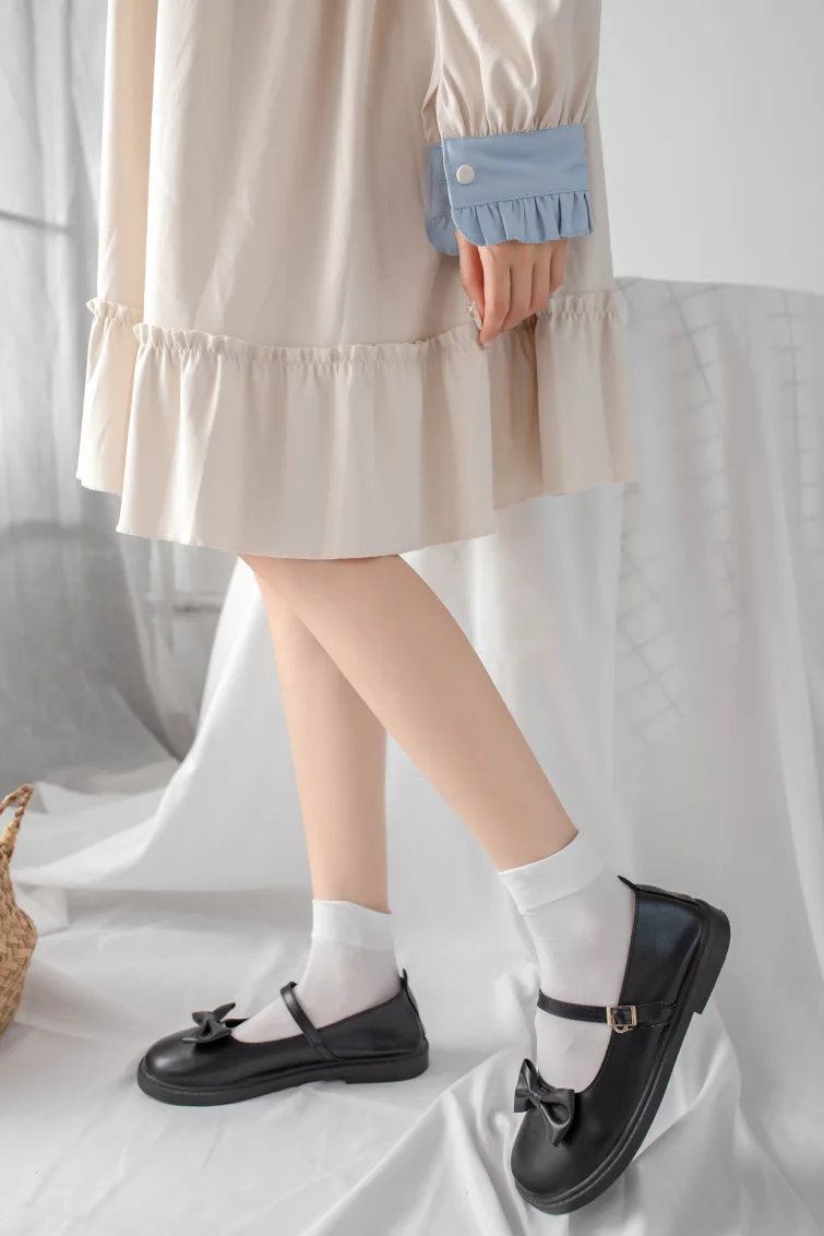 Women Socks Spring Summer Ladies Solid Color Socks Long Tube Short Socks High Mid Tube Socks Velvet White Black Soks for Girls