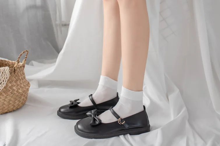 Women Socks Spring Summer Ladies Solid Color Socks Long Tube Short Socks High Mid Tube Socks Velvet White Black Soks for Girls