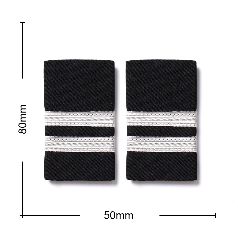 1 Pair Clothing Decor Epaulettes Professional Pilots Uniform Epaulets 4 Bars Shirts Craft Garment DIY Accessory Shoulder Badges