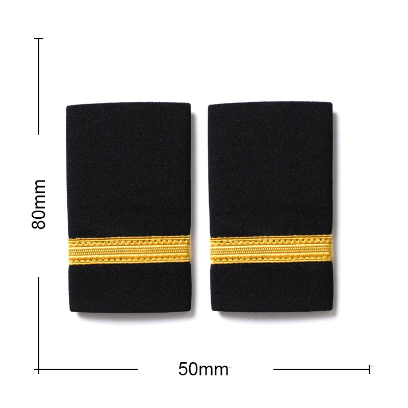 1 Pair Clothing Decor Epaulettes Professional Pilots Uniform Epaulets 4 Bars Shirts Craft Garment DIY Accessory Shoulder Badges