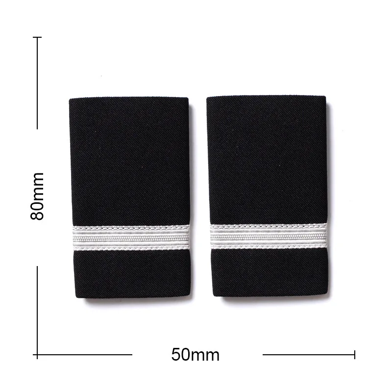 1 Pair Clothing Decor Epaulettes Professional Pilots Uniform Epaulets 4 Bars Shirts Craft Garment DIY Accessory Shoulder Badges
