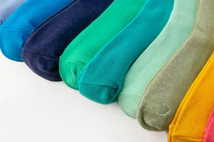 Women Socks 100 Cotton Fashion Trend Solid Color Women's Socks Pure Cotton Woman Socks Happy Girls Socks Short Crew Ankle Socks