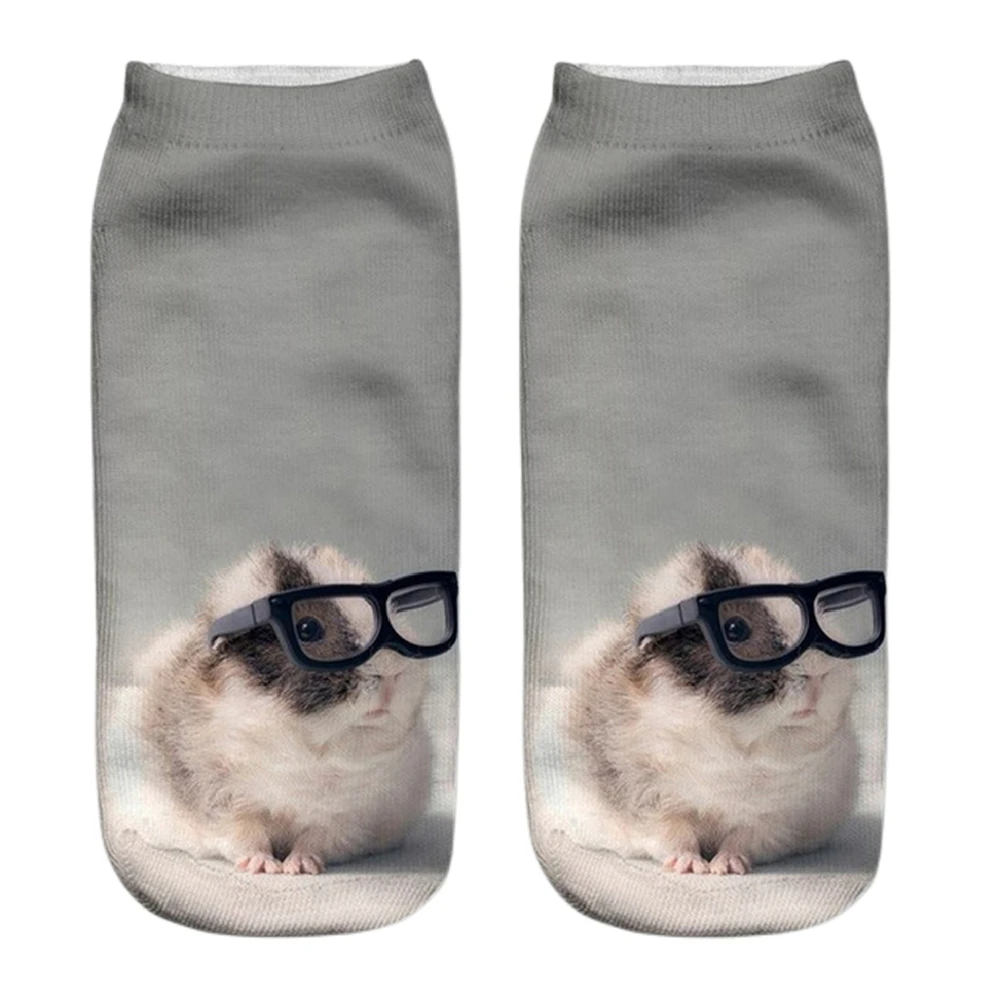 New Fashion 3D Printed Mouse Totoro Socks Funny Kawaii Women Cute Animal Fitness Hamster Sokken Dropship