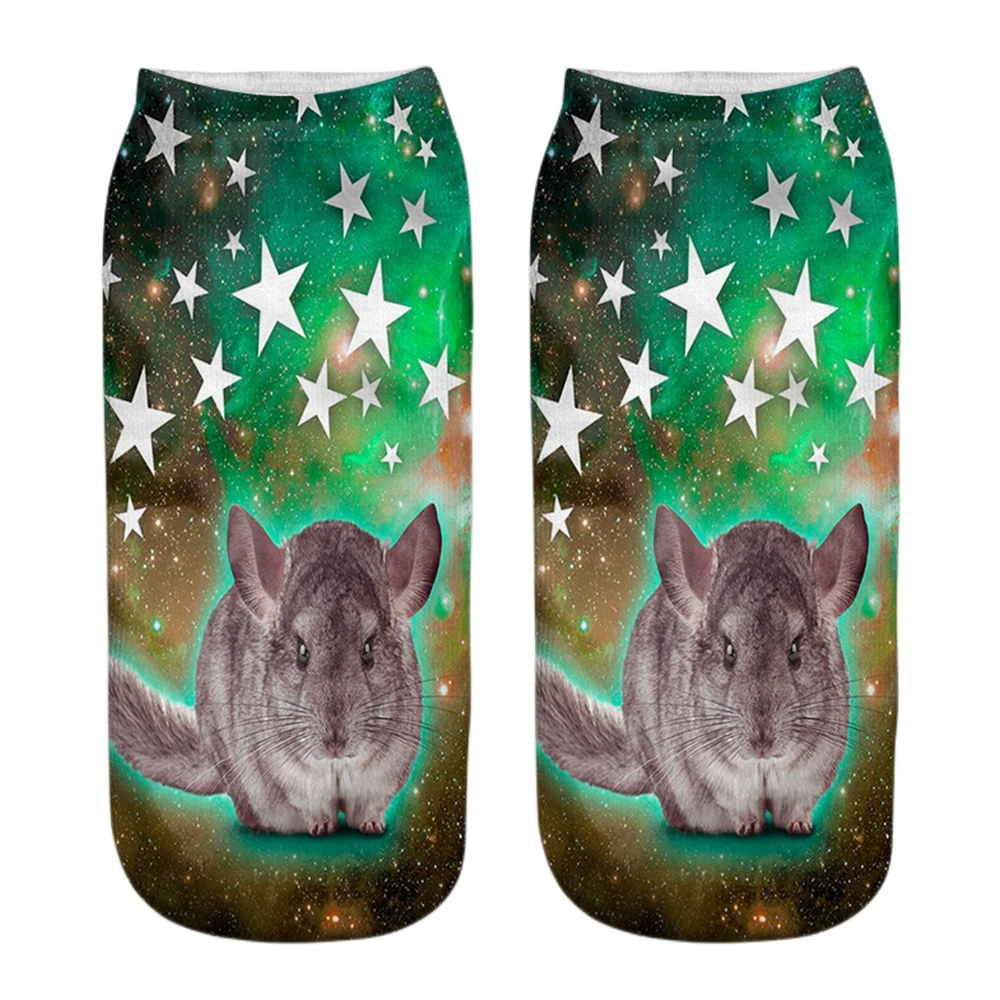 New Fashion 3D Printed Mouse Totoro Socks Funny Kawaii Women Cute Animal Fitness Hamster Sokken Dropship