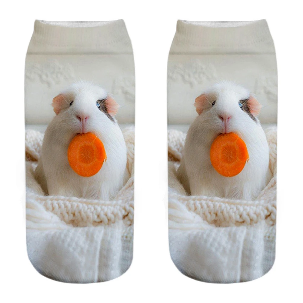 New Fashion 3D Printed Mouse Totoro Socks Funny Kawaii Women Cute Animal Fitness Hamster Sokken Dropship