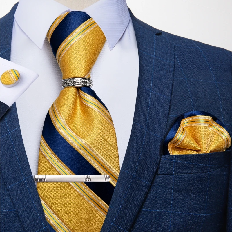 New Fashion Men's Ties Silver Floral 8cm Neck Tie Business Wedding Party Gravata Ting Ring Clip Cravat Gift For Men DiBanGu