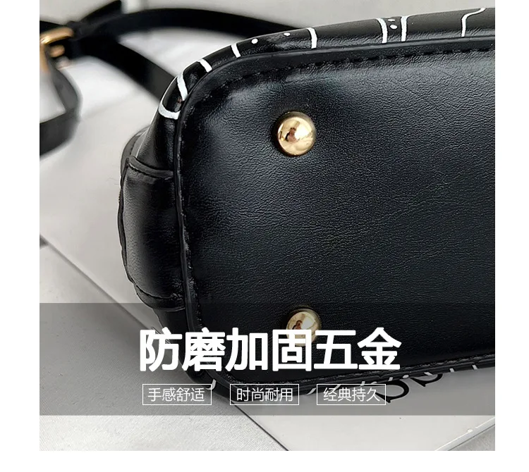 Retro PU Leather Women's Shell Bag Summer Cashew Flower Ladies Shoulder Crossbody Bag Female Set Small Top Handle Bags Handbags